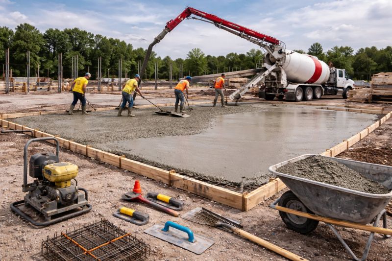 Commercial Slab Construction in Barrow County, GA
