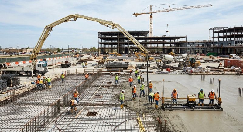Commercial Slab Construction in Flowery Branch, GA