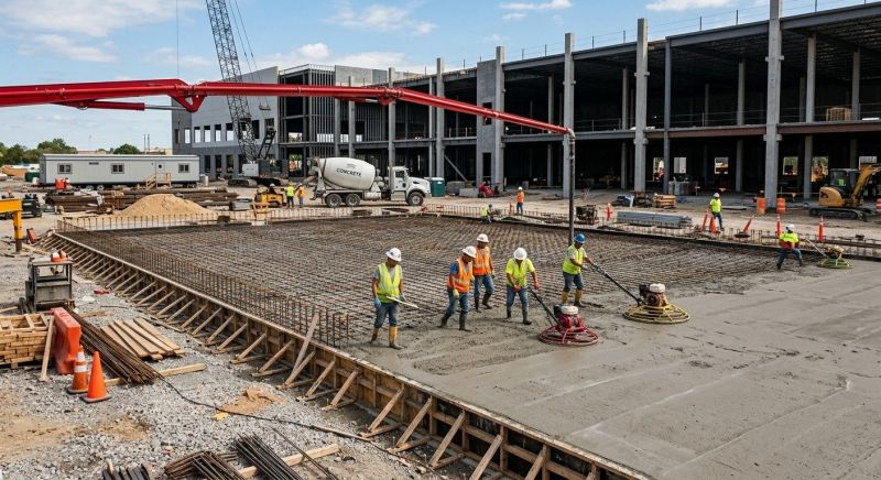 Commercial Slab Construction in Henry County, GA