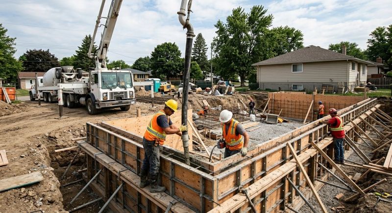 Foundation Wall Pouring in Flowery Branch, GA